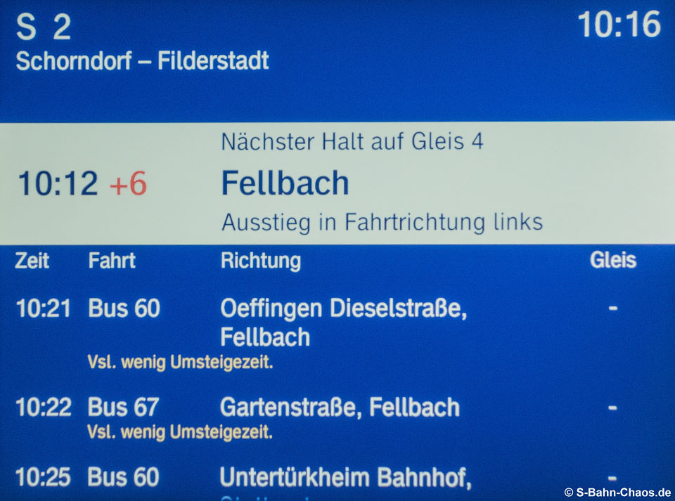 FIS-Monitor Anschlüsse in Fellbach