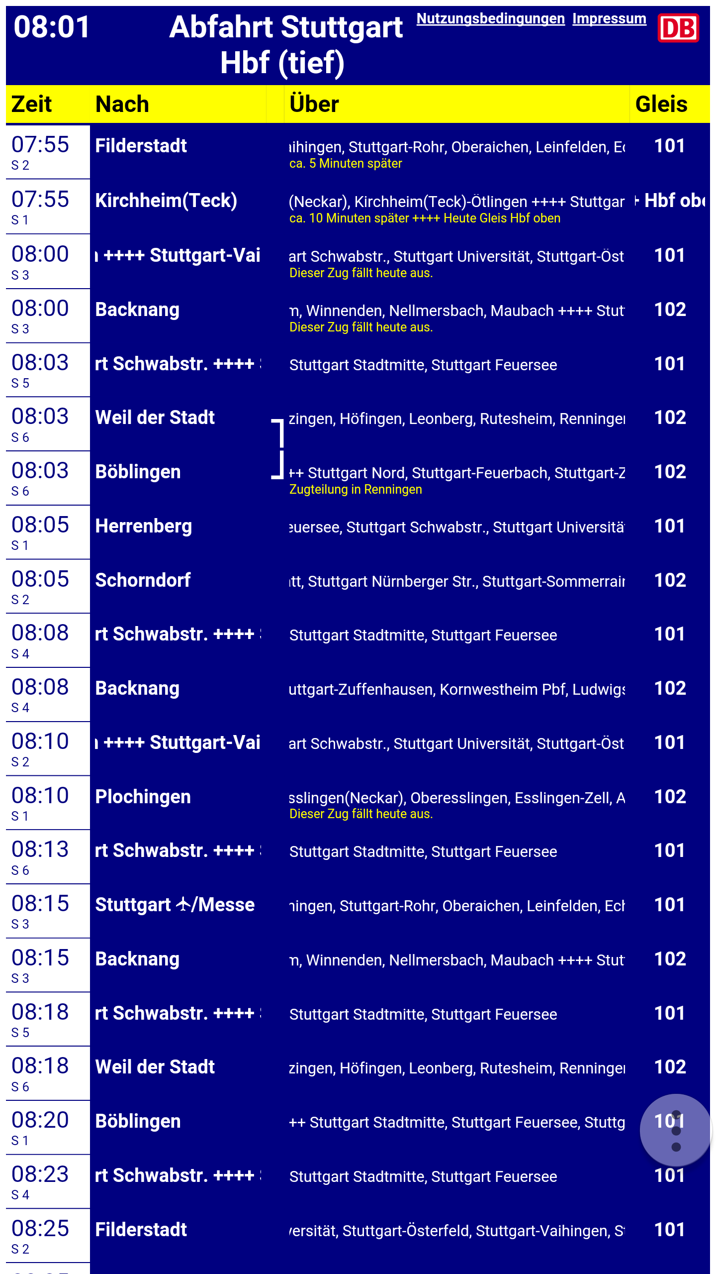 Neue Fahrgastinformation Stuttgart Hbf tief S Bahn Chaos In Stuttgart