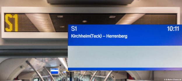 Fahrgastanzeigen während der Bauarbeiten im Bahnhof